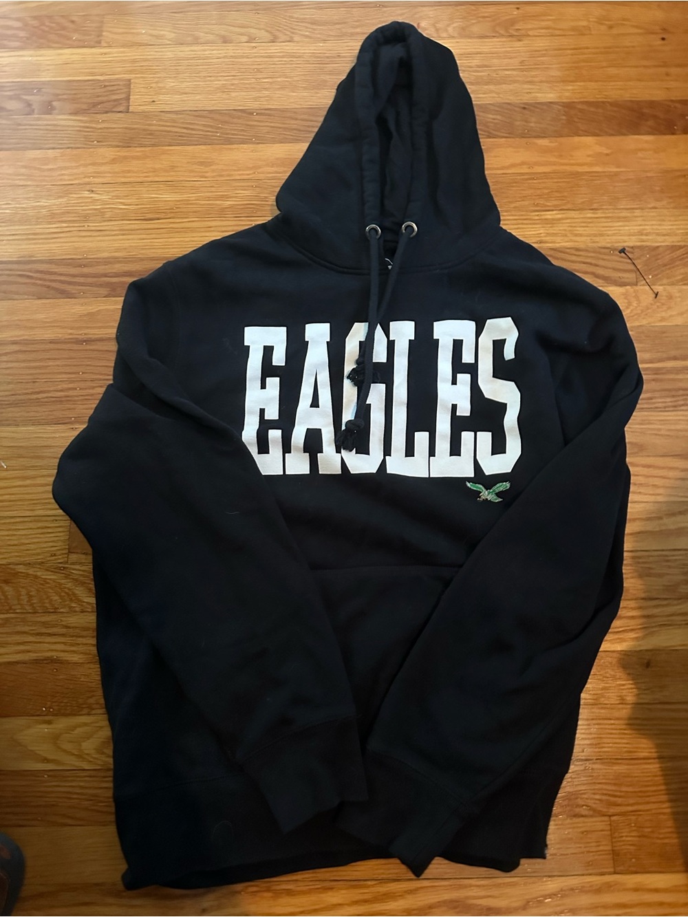 47 Black Hoodie with White EAGLES Lettering